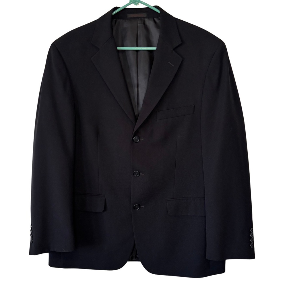 Kilburne and Finch Elegant Black Three Button Suit Jacket Size 40S